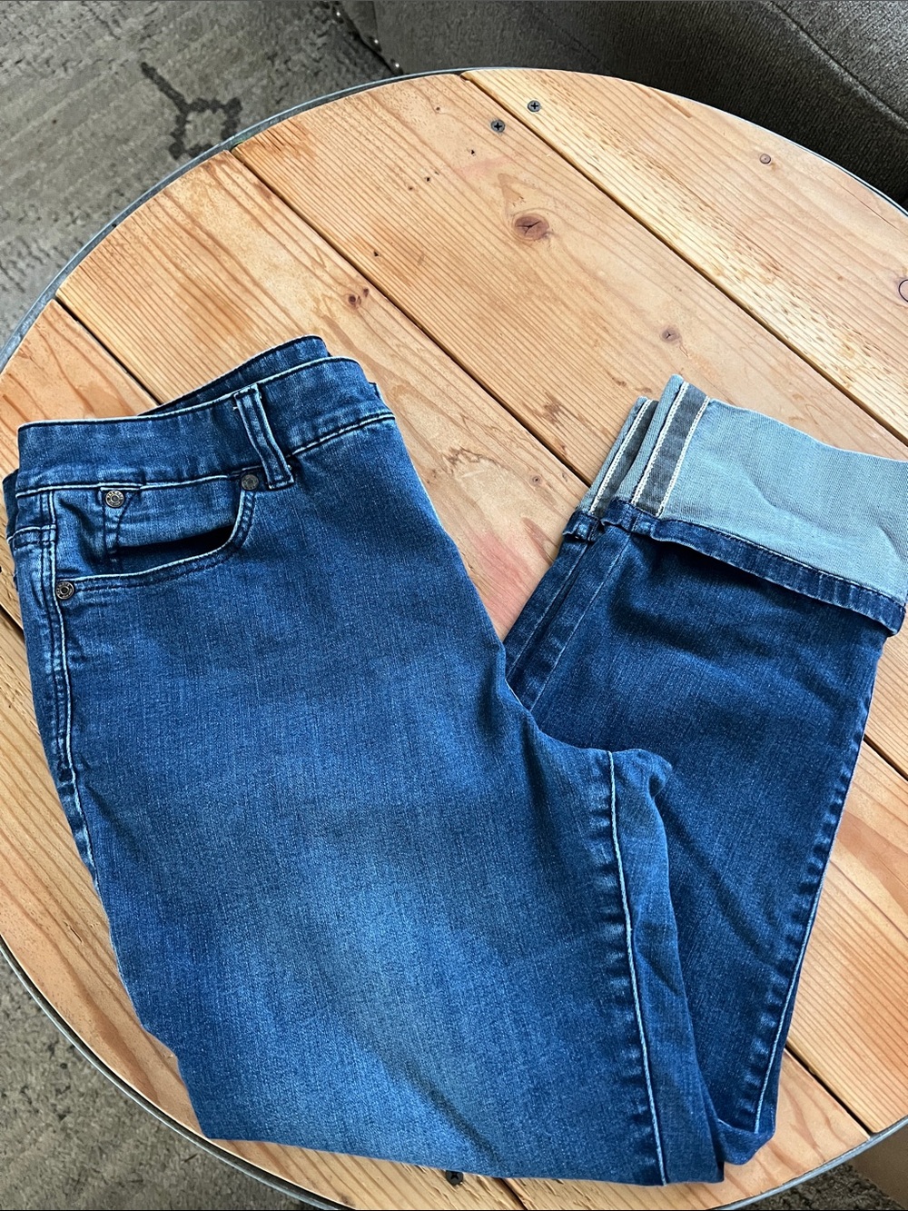 Talbots Slim cropped  Jeans in Dark Blue Denim 12P